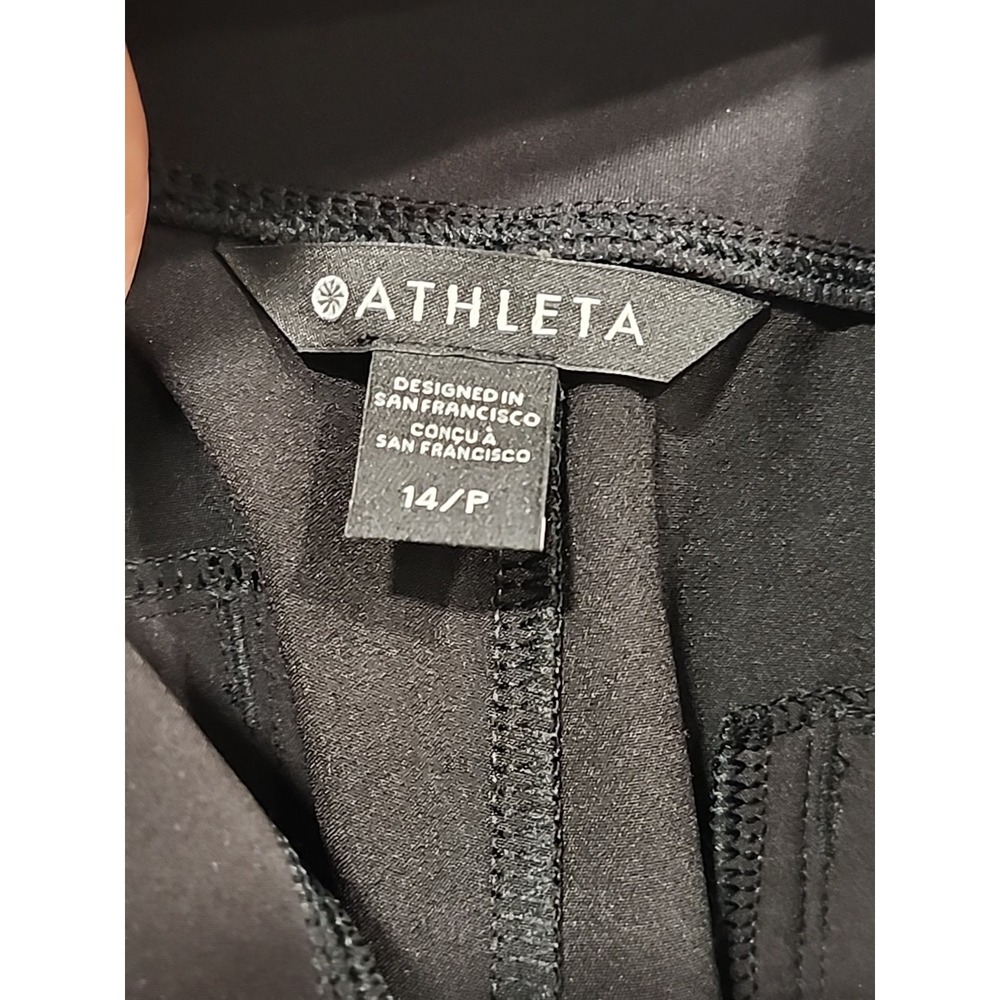 Athleta‎ NWT Endless Pant Womens 14/P Black 26 Inseam High Waist Pockets Stretch - Picture 2 of 8